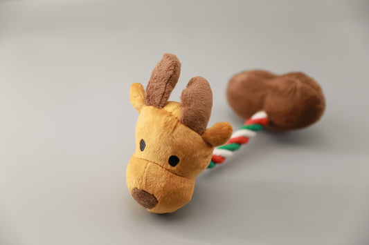 Festive Reindeer Tug & Chew Dog Toy