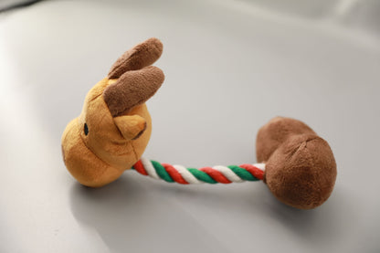 Festive Reindeer Tug & Chew Dog Toy