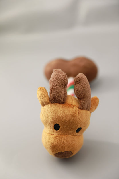 Festive Reindeer Tug & Chew Dog Toy