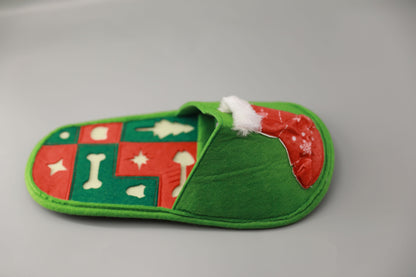 Santa's Slipper Christmas Dog Toy