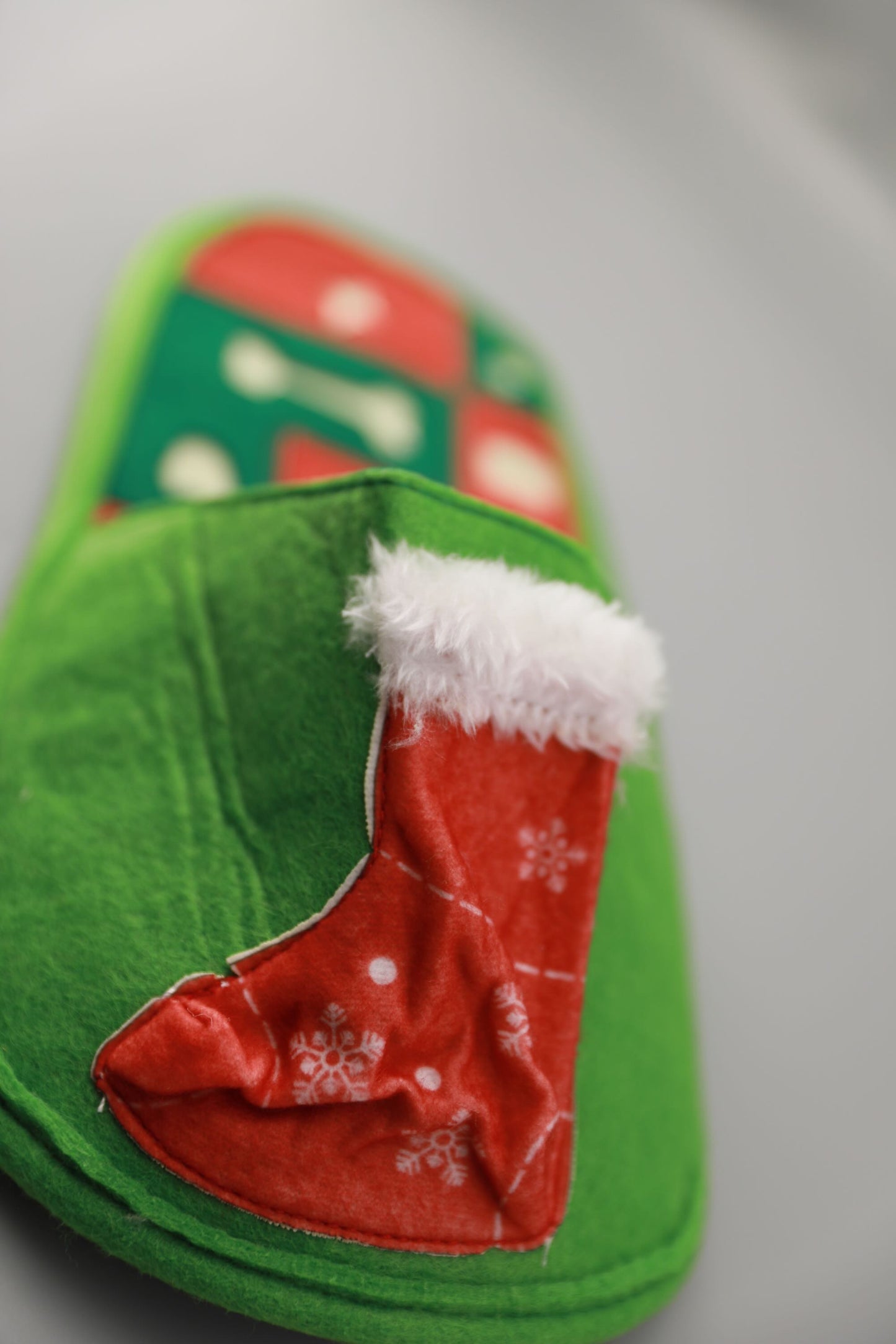 Santa's Slipper Christmas Dog Toy