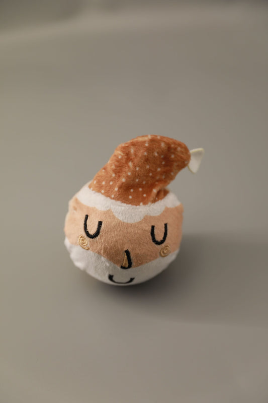 Jolly Mini Santa Squeaky Plush Ball